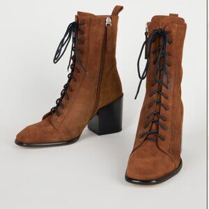 Intentionally Blank Posey Lace Up Heeled Boot